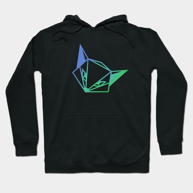 Odd Fox Logo - Blue/Green Hoodie by RinandRemy